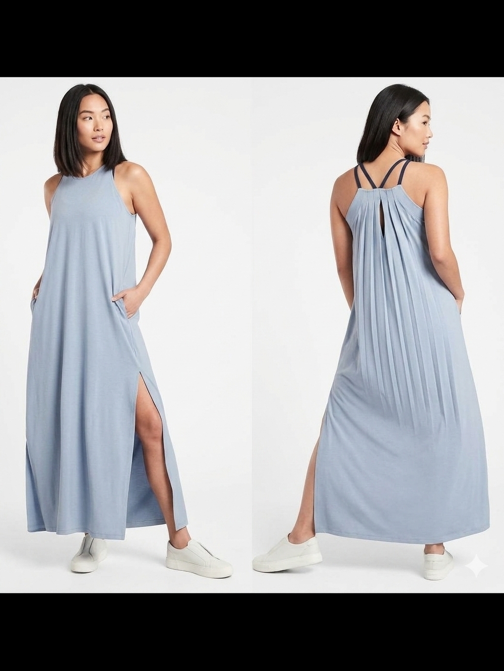 Athleta Hayes Maxi pleated   Dress